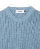 KNITTED Summer Boucle Round Knit Blue