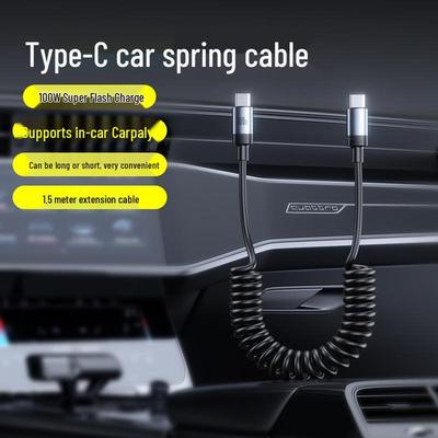 100W Dual Type-C Fast Charging Retractable Cable for Apple & Huawei Honor