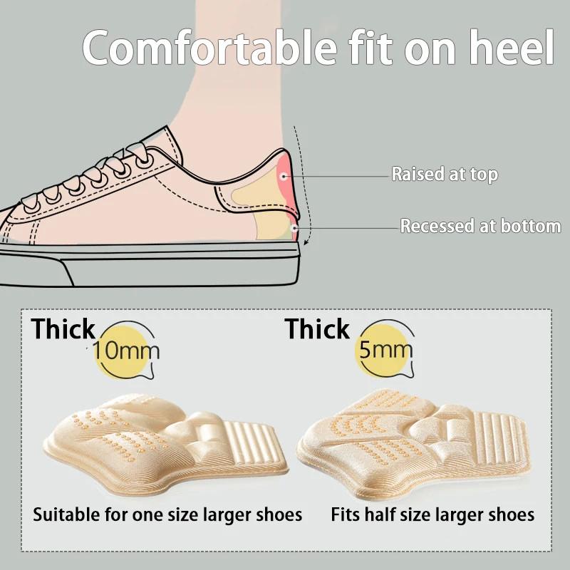 NEUER Fersenprotektor Komfort-Einlegesohle Herren Damen Sneaker-Einlegesohlen Verstellbare Größe Fußschmerz-Linderung Fersenpflaster Fußpflege Einlegesohlen