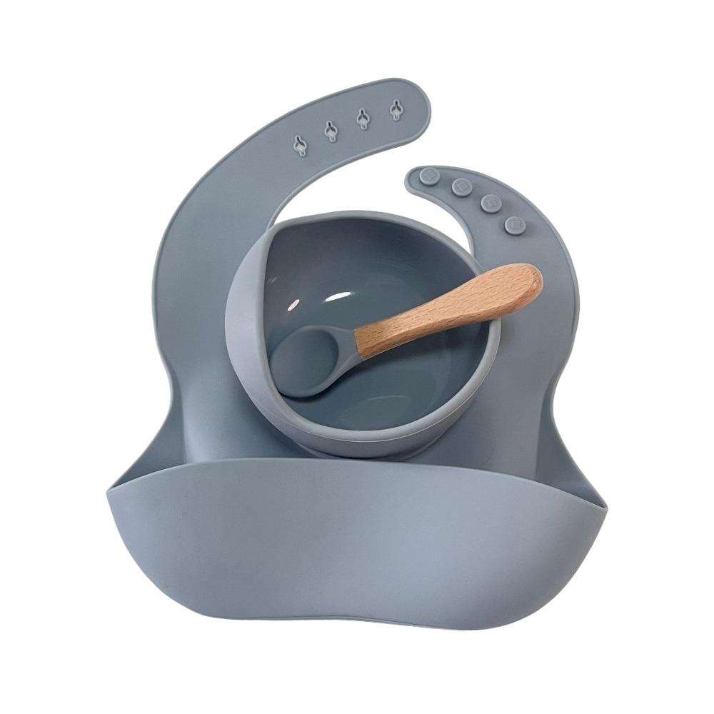 

Soft Baby Dining Bowl Bibs/Bowl/Spoon Kids Feeding Bowls Silicone Baby Feeding Bowl Infant синий