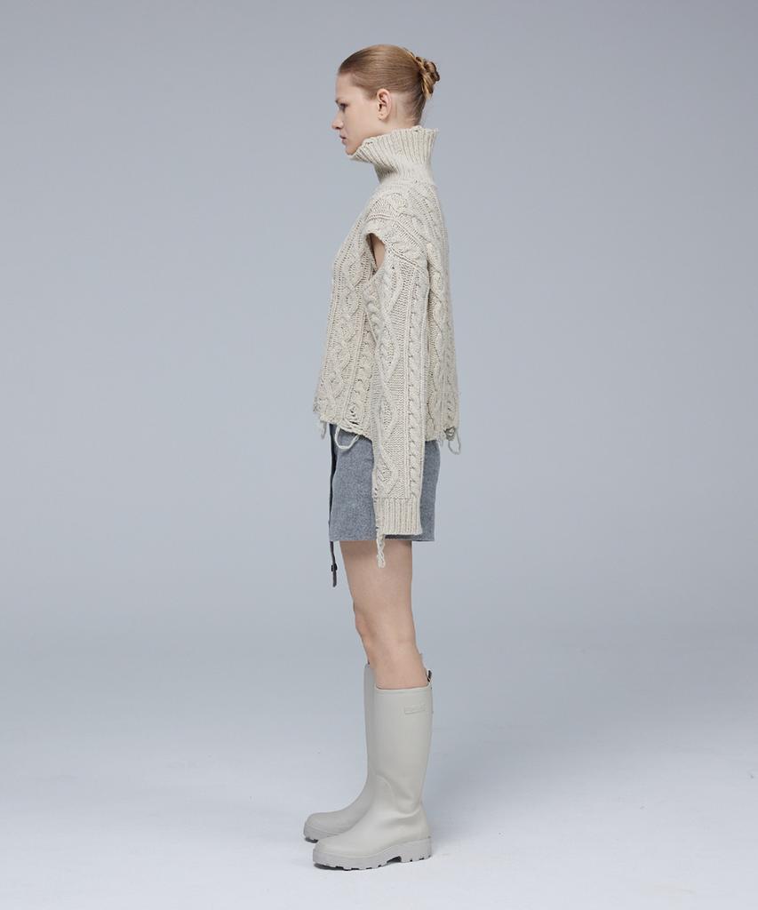 Meuameu Wool Short Skirt Pants