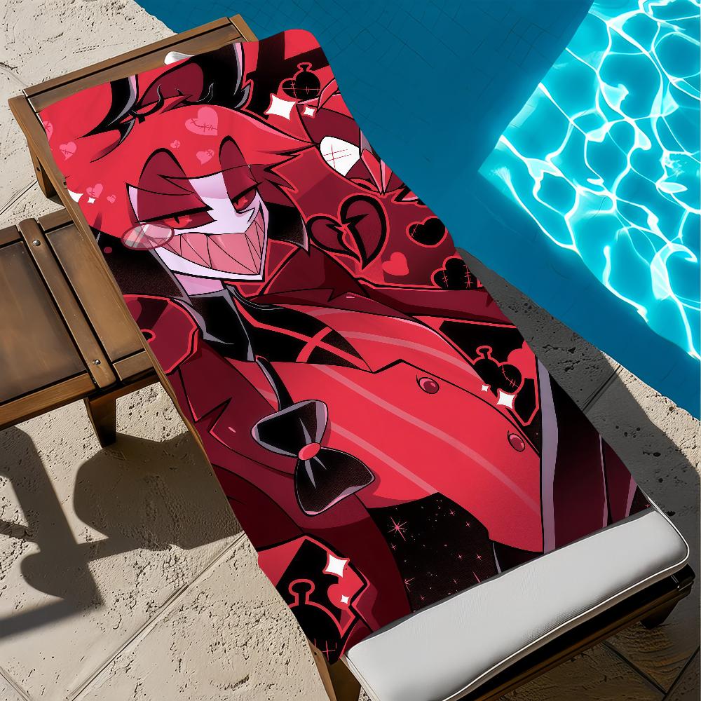 h-hazbin h-hotel cute A-alastor Towel Large Quick-Drying Microfiber soft Beach Towel for Travel Fitness Sauna Bathing Camping