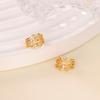 Vintage Luxury Multilayer Zircon Clip Earrings for Women Cooper Gold Color Crystal Earring 2026 New Fashion Wedding Zircon Gift