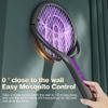 Intelligent Mosquito Swatter With Extension Handle 2800V Electric Mosquito Killer Type-C Rechargeable 5-Layer Protection