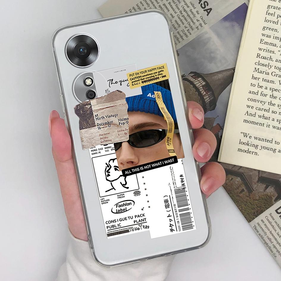 Čirý nárazník na telefon pro OPPO A52 A53 A72 A15 A17 AX5S Pouzdro Fashion Sweet Girls Potištěný měkký silikonový pár Zadní kryt pro nárazník Oppo Coque Fundas