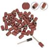50x 320 Grit Drum Sanding Bands Sleeves + 2 Pcs Mandrels Sandpaper Rotary Tool