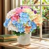 DIY Floral Materials Fake Flower Ball Silk Cloth Simulation Flowers Hydrangea  Valentine's Day Gift