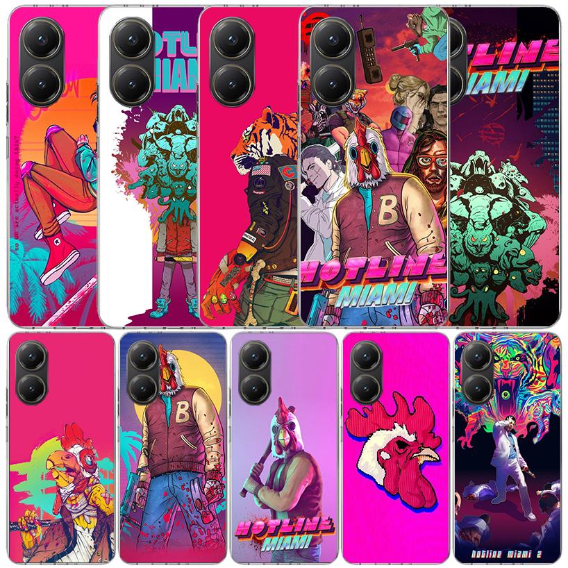 Game Hotline Miami Soft Cover for Xiaomi Poco F7 Ultra X7 X6 X5 Pro M7 Phone Case Redmi 15 15C 13 13C 12 12C 10 10C Print Shell