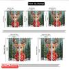 2pcs 2D Flat Printing Merry Christmas Curtains Deer Wearing Christmas Sweater Forest Polyester Without Electricity Festive Wall