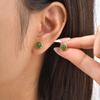 Vnox Small Nature Stone Stud Cartilage Earrings for Women Girls, 8mm Wide Stainless Steel Flat Back Earring for Sensitive Ears