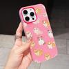 Animes Puppy Kitten Jelly Double Layer Rose Red Mobile Phone Case for iPhone 17 16 15 14 13 12 11 Air Pro Max Plus Protective