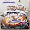 Set Copripiumino Trapuntato con Fantasia Cartone Animato Federa Decorazione per la Casa Regalo di Compleanno (1 * copripiumino + 2 * federa, senza nucleo)