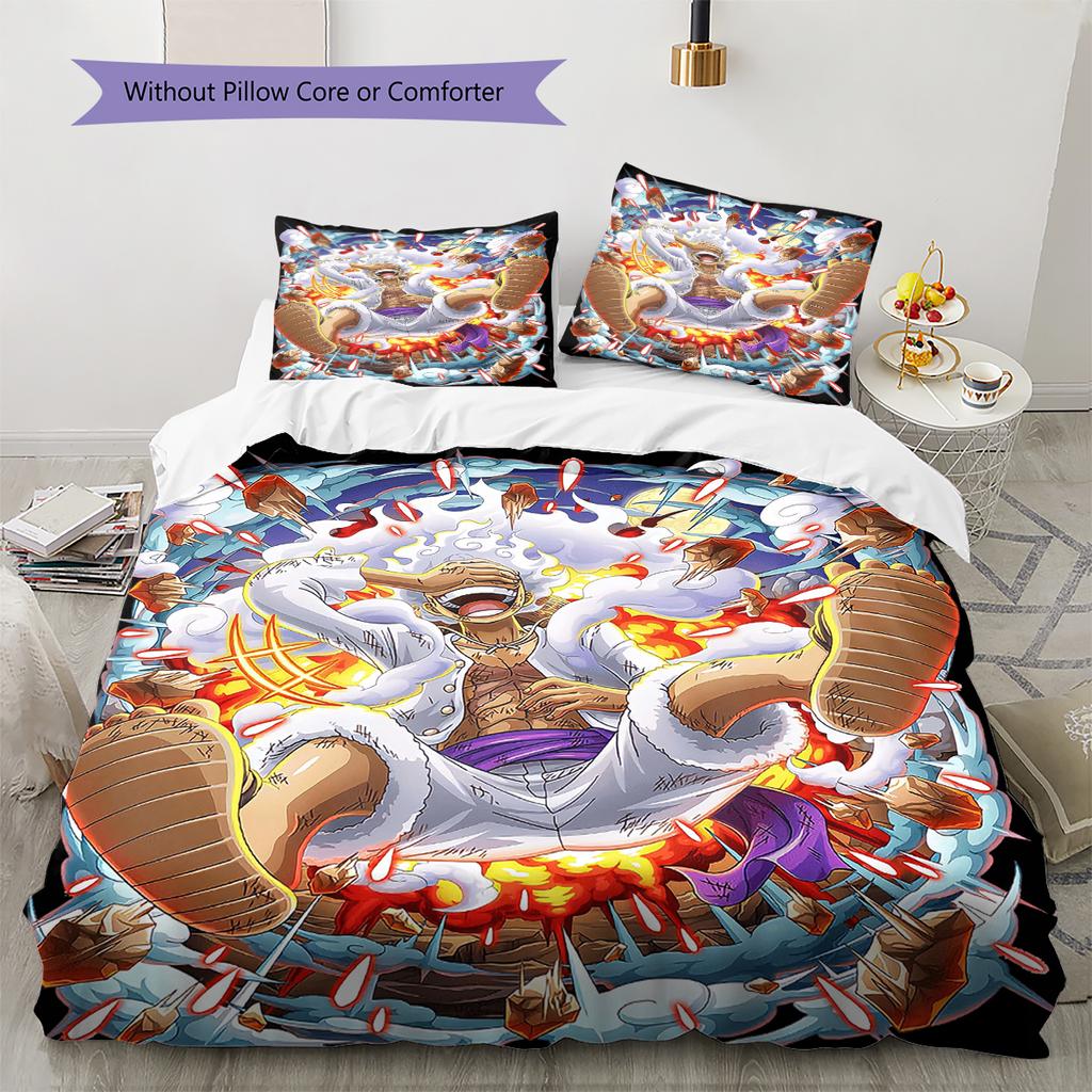Set Copripiumino Trapuntato con Fantasia Cartone Animato Federa Decorazione per la Casa Regalo di Compleanno (1 * copripiumino + 2 * federa, senza nucleo)