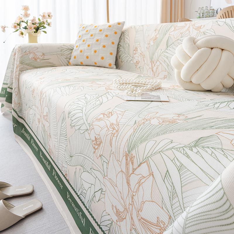 

Летнее полотенце для дивана, японский банановый лист, универсальный чехол для дивана, пылезащитный чехол, крутой дышащий цельный диван, большой тканевый чехол 180*130cm