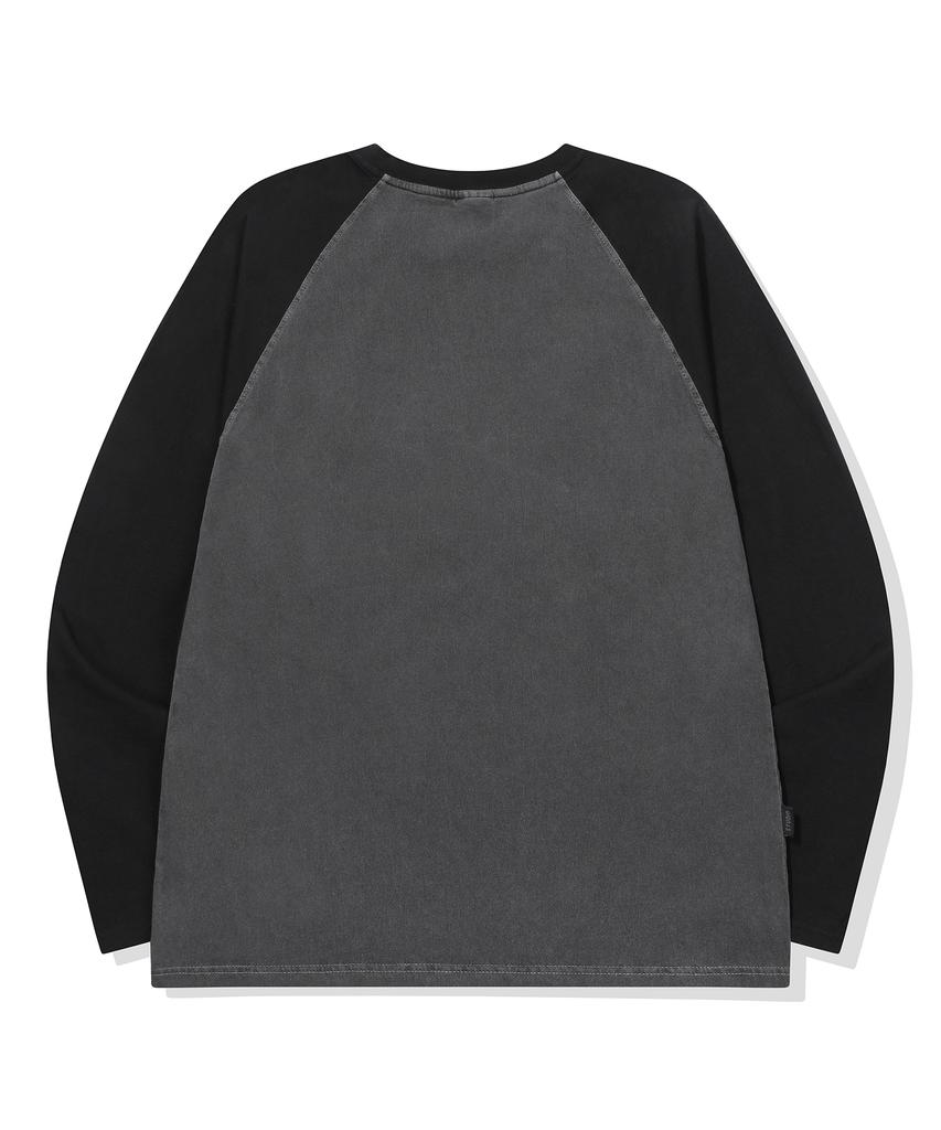 CPGN STUDIO Cherry Pork Raglan Pigment Long Sleeve Smoke Black