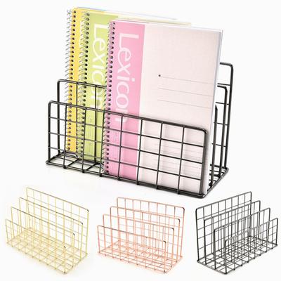 1Pc Office Desk Book File Document Rack Home Bedroom Iron Bookshelf Magazine  Tea Table Storage Shelf  Supplies