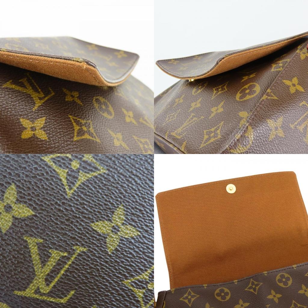 Used LOUIS VUITTON Shoulder Bag Mini looping M51147 Monogram/Nume leather Brown one belt