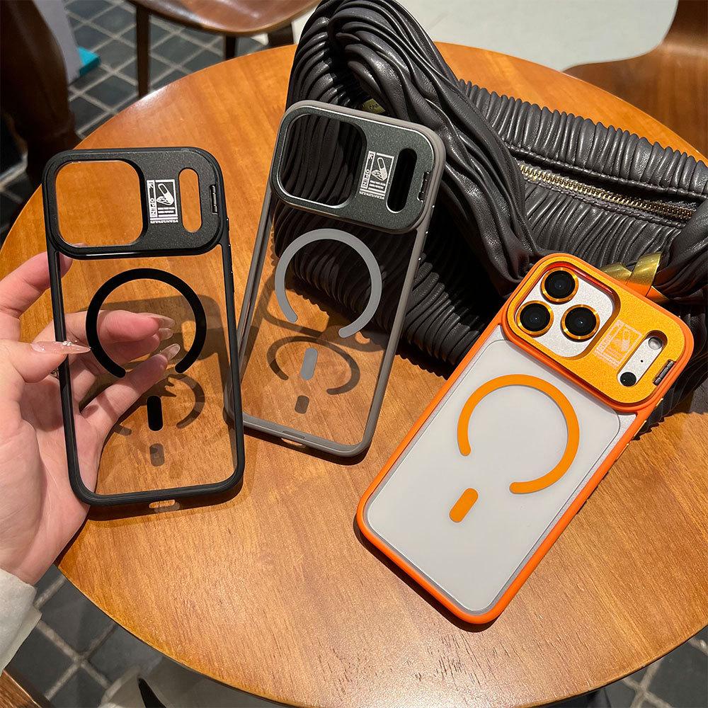 Applicable to iPhone17Promax magnetic mobile phone case with lens holder Apple 15 Dream magnetic protective case 13