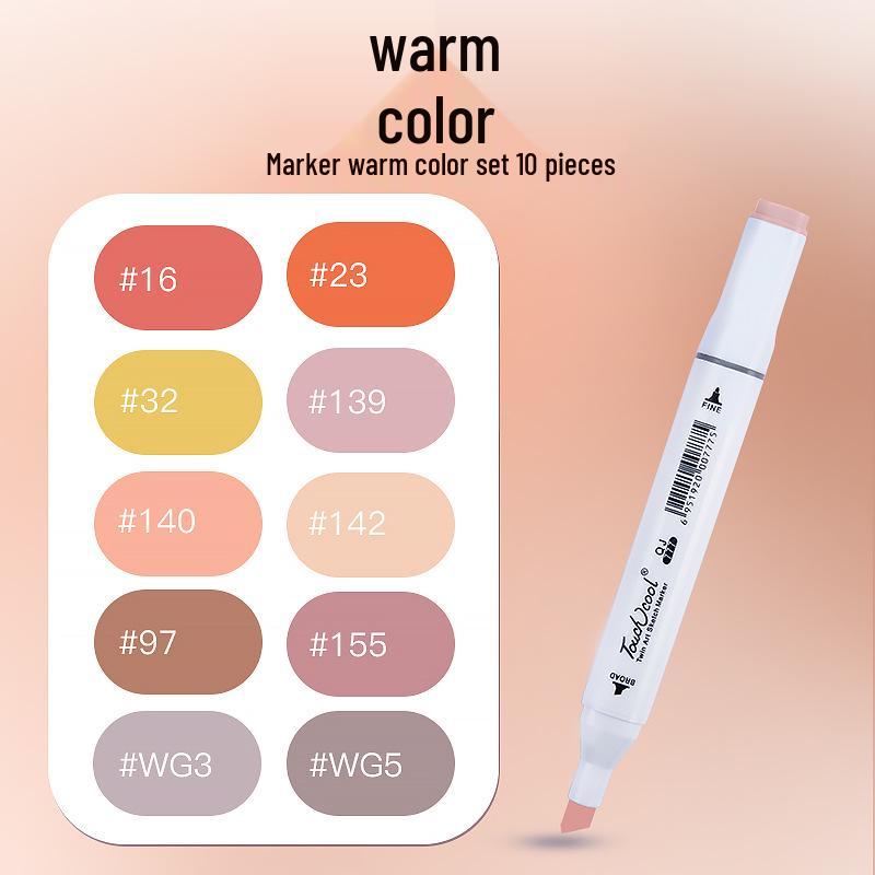 Touch Anime Skin Tone Oily Marker Pen, No. 0 Black Cool Gray, Individual Purchase, Perfect for Student Touch-Ups
