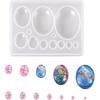 2Pcs Heart Shape Silicone Molds Love Heart Cabochons Resin Casting Molds Chunky Valentines Love Jewelry Pendant Mould for Epoxy Resin DIY Earring