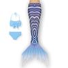 Costume da bagno da sirena per bambini, top a fascia da sirena, coda di pesce, vestito da principessa per bambine