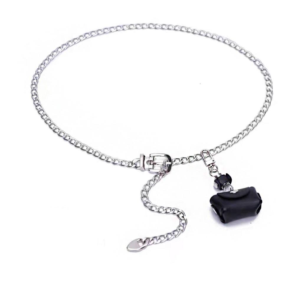 Detachable Women Waist Bag PU Women Belt Portable Metal Waist Chain  Female