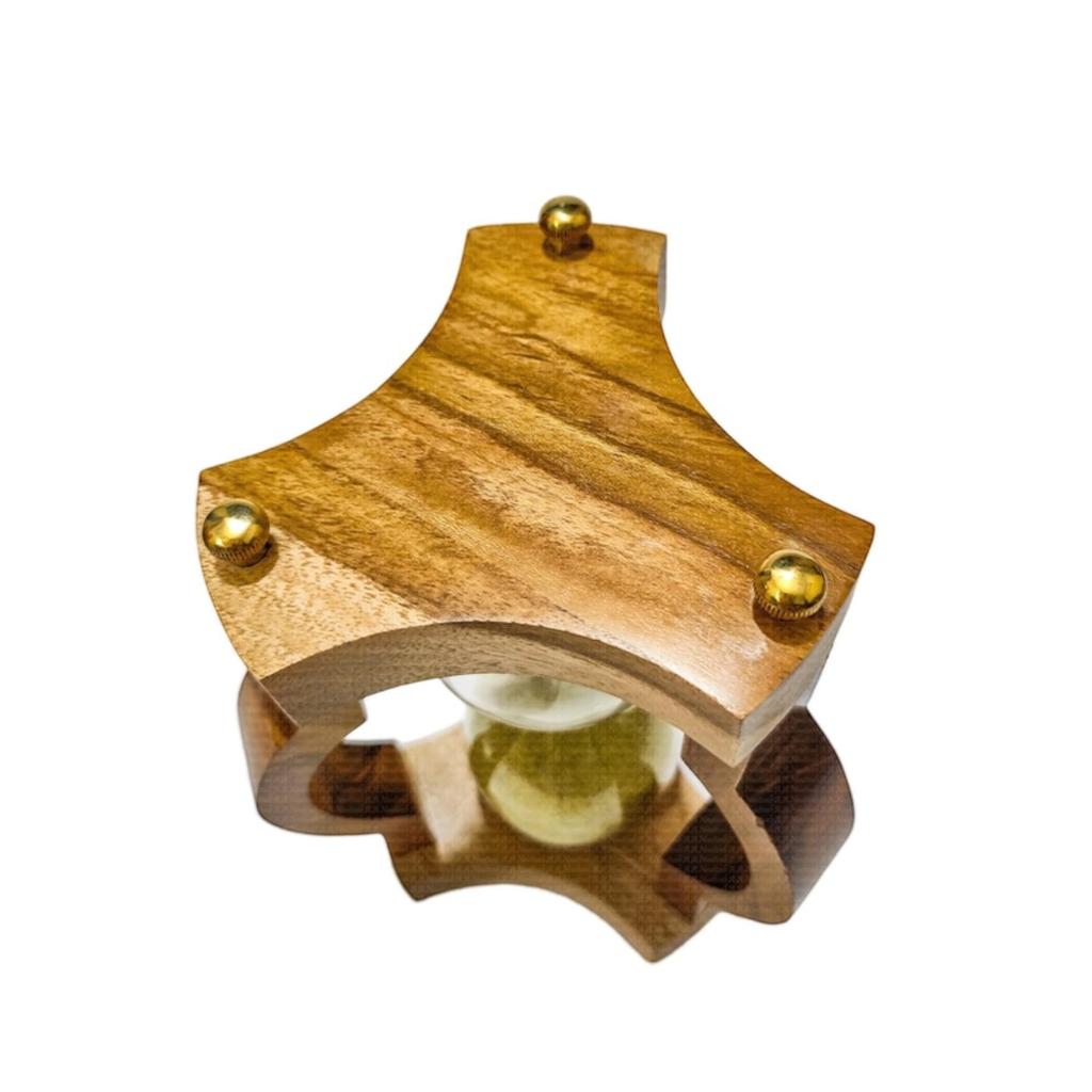 Unique 30 Min Wooden Hourglass Sand Timer with Yellow Sand, Gifts for Dads Men Women Seniors Retirement Anniversary, Christmas Decor