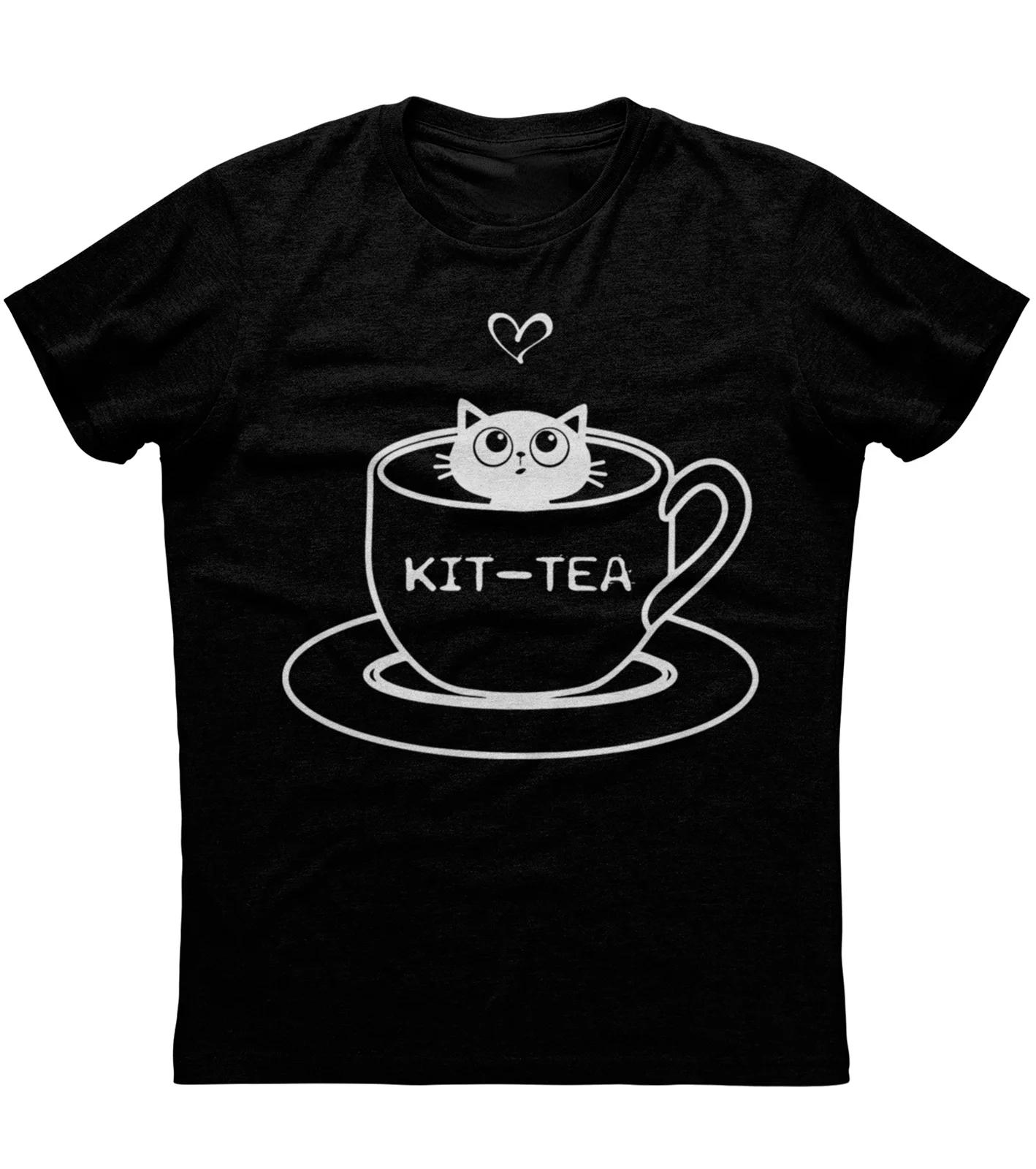 

Kit Tea Cute Cat In Tea Cup T-Shirt 100% Cotton O-Neck Summer Short Sleeve Casual Mens T-shirt Size S-3XL - Men s Summer Cott... 5XL різнокольоровий