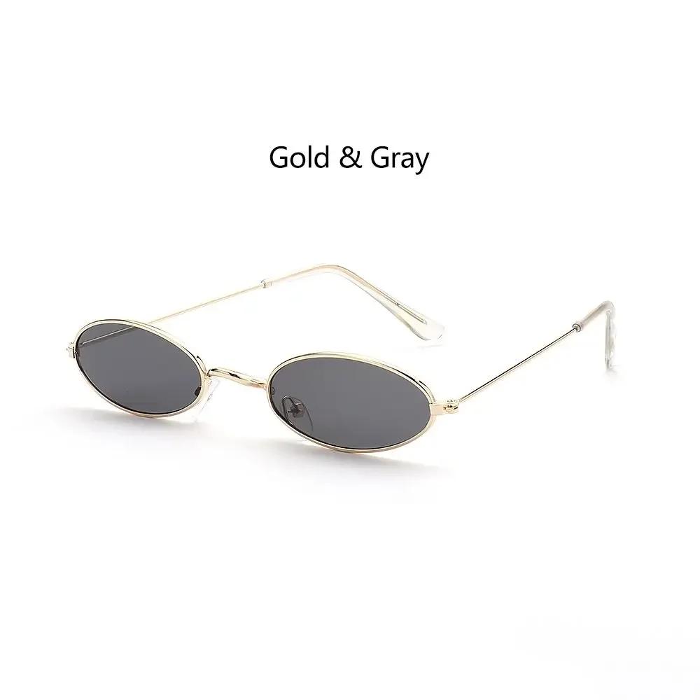 1PC Women Vintage Narrow Box Sunglasses Fashion Cat Eye Oval Small Frame Sun Glasses UV400 Street Summer Decoration Eyewear