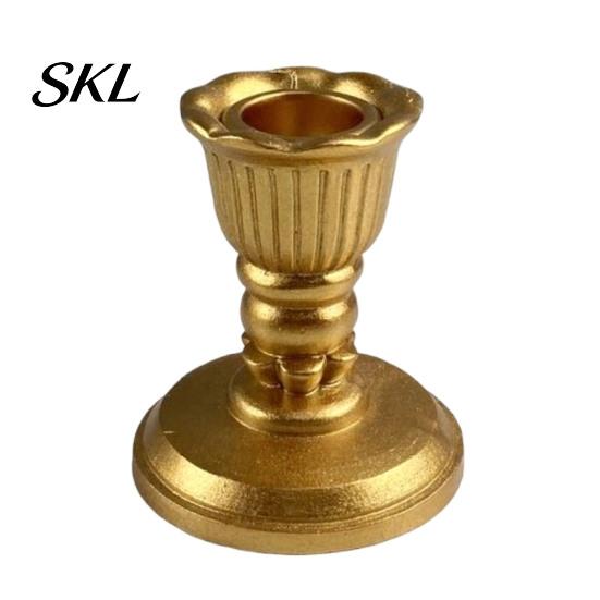 Elegant Candle Holder Vintage Taper Holder, Nostalgic Resin Candlestick Decorative Soft Decoration Accessories Stand for Wedding Party Dinning