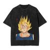 Goku Super Saiyan Dragon Ball Z T Shirt Hip Hop Washed Oversize TShirts Anime Novelty for Men Women Tops Streetwear Tops Tees