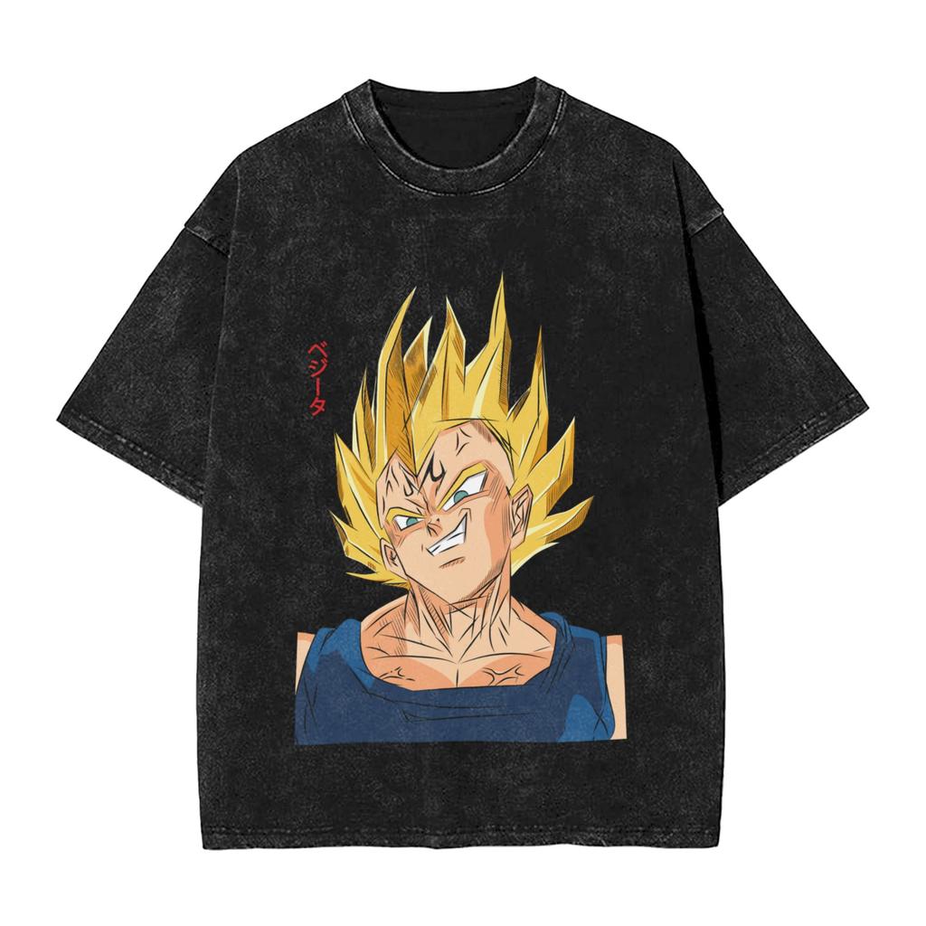 Goku Super Saiyan Dragon Ball Z T Shirt Hip Hop Washed Oversize TShirts Anime Novelty for Men Women Tops Streetwear Tops Tees