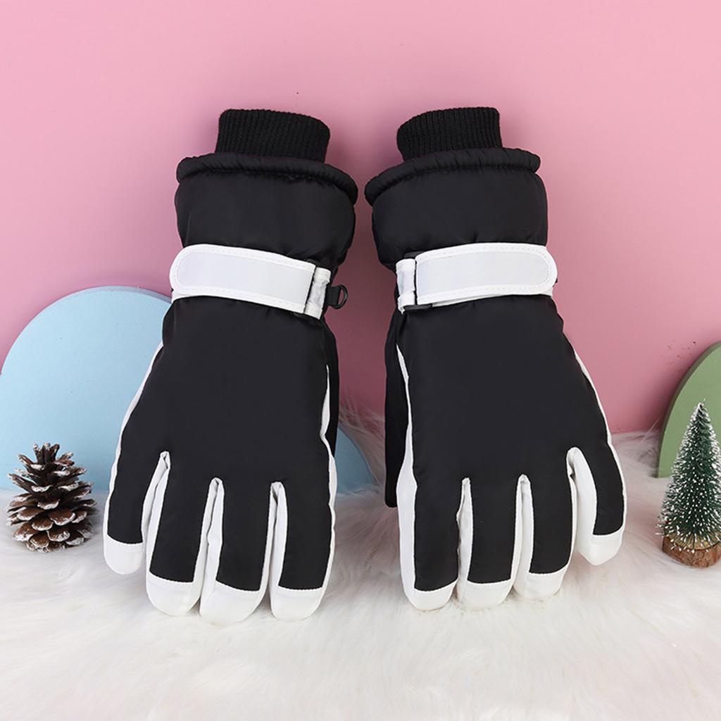Kids Winter Mittens Soft & Breathable Fleece Lined Mitts Comfortable Warm Skiing Gloves for Children Snow Adventures