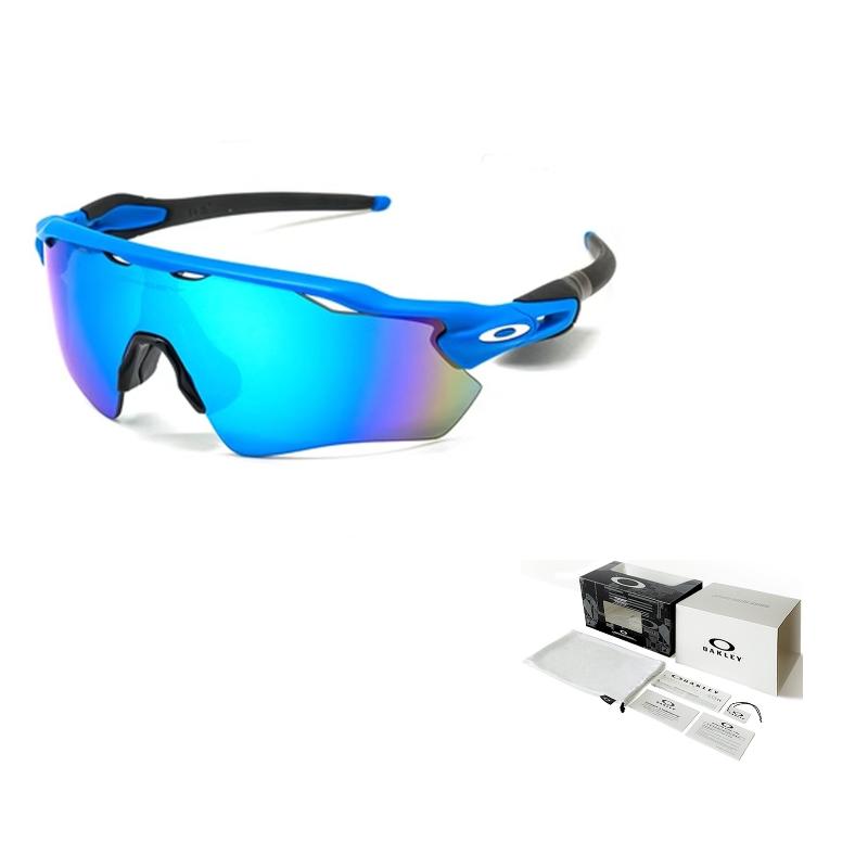 

Oakley Temple Panel Decoration TR/Memory Plastic Irregular Sunglasses Unisex Couple Black/Blue F