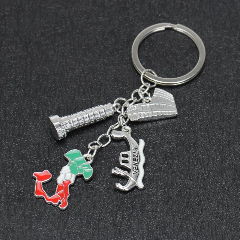 

1PC Italy Flag Colors Map Pendant Keychain Creative Car Bag Key Chain Jewelry Souvenir Accessories Gifts Wholesale 8 cm