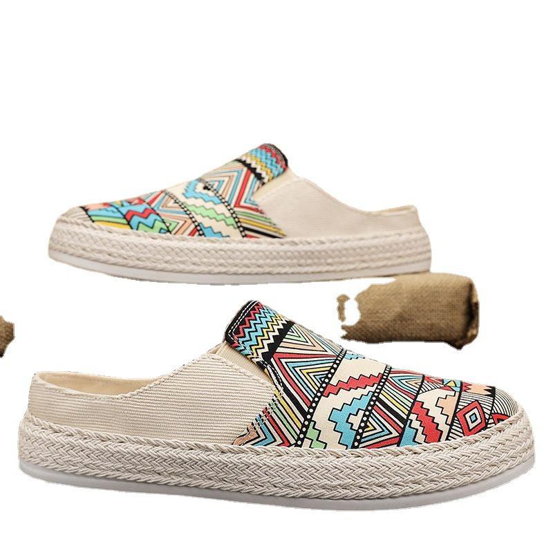 Fashion Non-slip Fashion Half Slippers Casual Shoes For Men Mules Plus Size Loafers Flat Sneakers Walking Footwear Zapatos Hombre2024