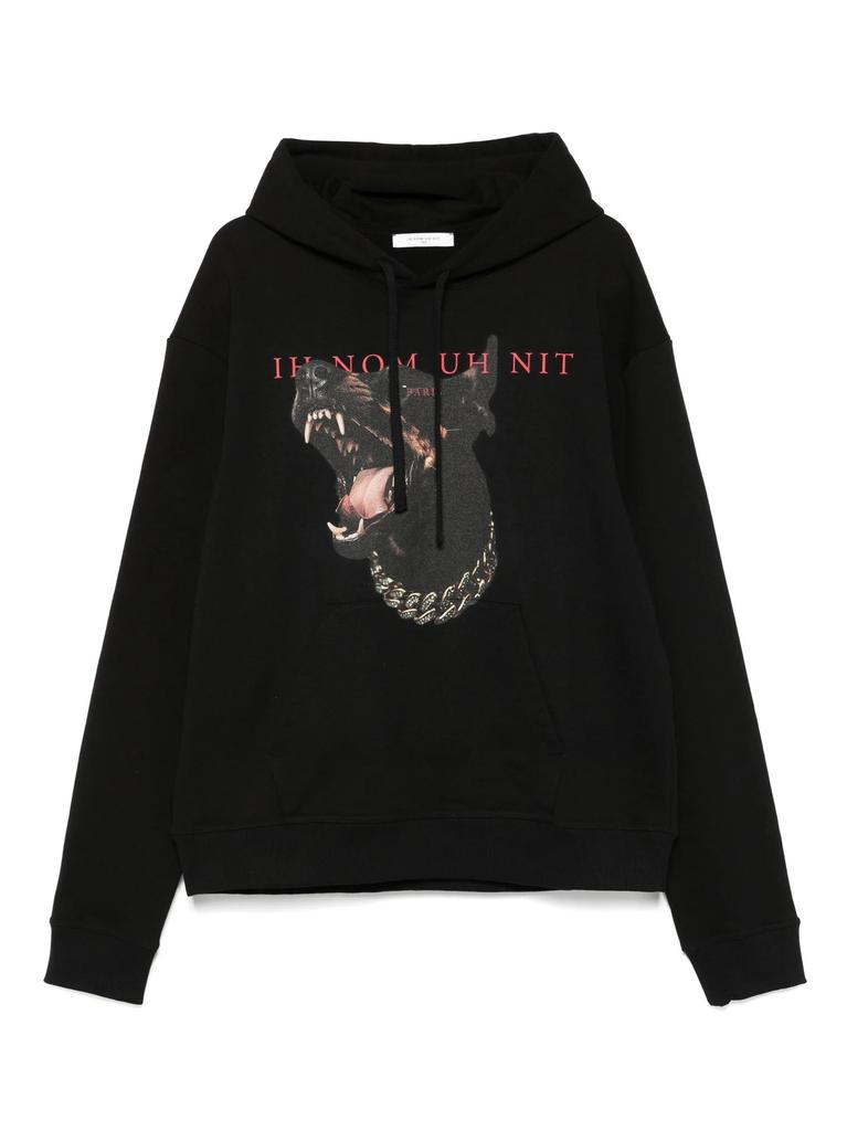 Cross-border trend IH NOM UH NIT printed loose hooded sweater for men and women
