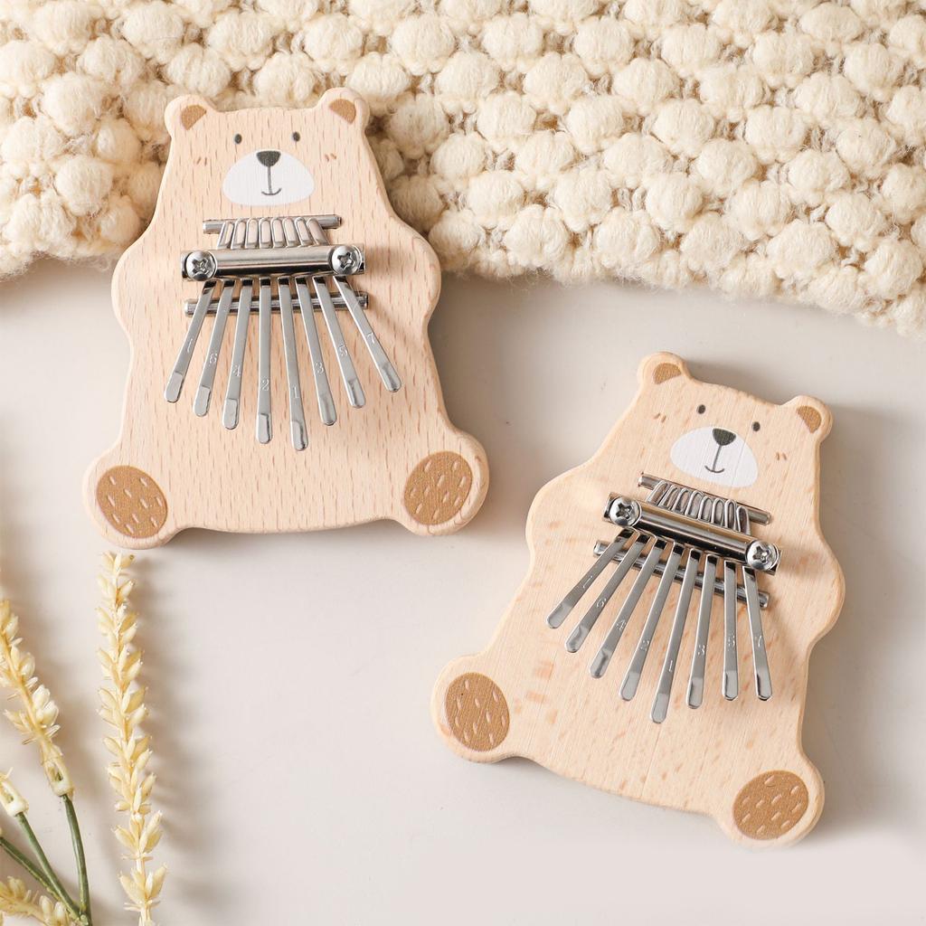 7 Tuş Mini Başparmak Piyanosu Parmak Piyanosu Çocuklar Yetişkinler ve Yeni Başlayanlar için Müzik Aleti Müzik Hediyeleri Ahşap Parmak Piyanosu