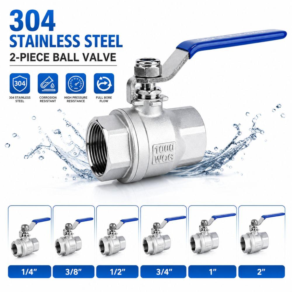 304 Stainless Steel Ball Valve Female Thread Stainless Steel Ball Valve Water Gas Oil System