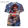 Saldi Estivi Chucky T-shirt Stampata 3D Divertente Stile Streetwear Manica Corta Uomo Design Horror Girocollo Abbigliamento
