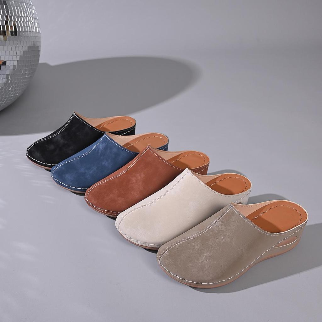 European Style Women's Wedge Sandals: Fashionable, Versatile, and Comfortable Slip-on Slippers