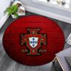 Portugal Fußball Runder Teppich, Rutschfest Waschbar Kreisförmiger Teppich für Wohnzimmer Schlafzimmer Spielzimmer, Sportfan Dekor, Feiertags Geburtstagsgeschenk