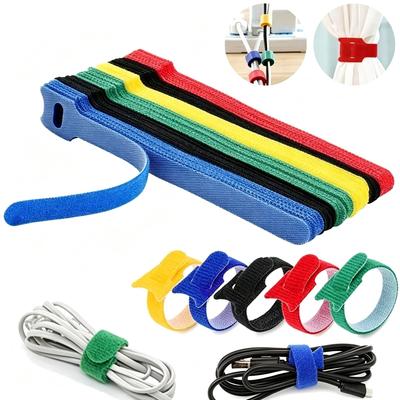 10 stuks herbruikbare kabelorganizer houder, bevestigingskabelbinders, banden voor oordopjes, koptelefoons, telefoonsnoerbeheer