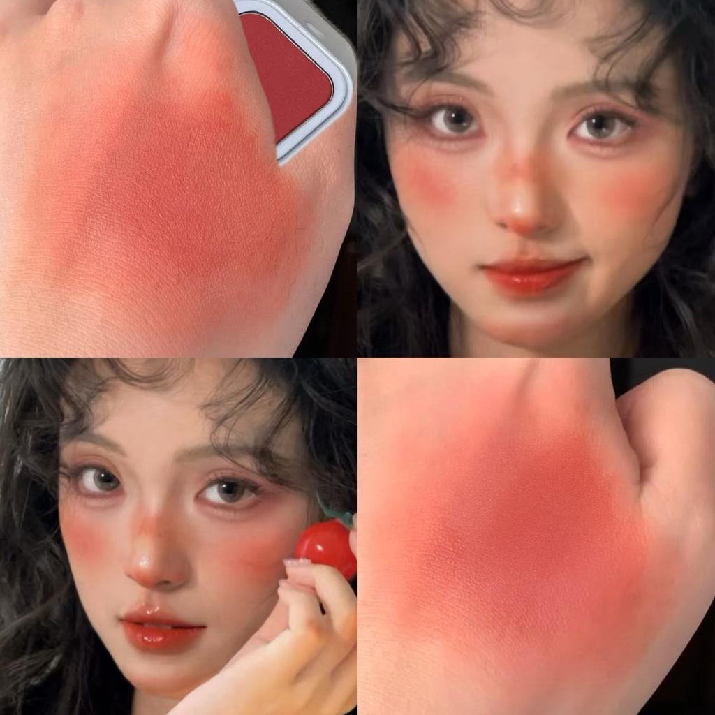 HERORANGE Low-Saturation Matte Blush Single Color Blush Palette, Soft and Smooth Texture, Fine and Non-Flaky, Easy To Apply, Long-Lasting Color