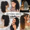 MERISIHAIR Synthetic Loose Long Curly Ponytail Wig High Temperature Fiber Extensions Easy To Wear Ponytail For Women Daily Wear