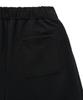WEST GRAND BOULEVARD Curved Cut Wide One-Puck Sweat Shorts Black