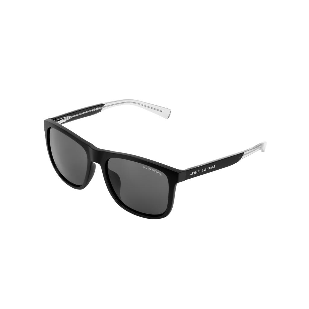 ARMANI EXCHANGEAE Lightweight sunshade Monogram Plate frame Square Sunglasses Unisex Couple Dark Grey