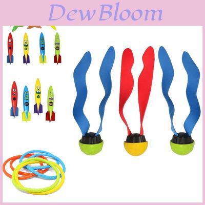 Interactive Swimming Pool Diving Toy Rings And Torpedo Set For Children Age 3 To 6