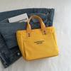 Canvas Women's Bag Simple Letter Printed Handbag Large Capacity Tote Bag Canvas Shoulder Bag Bento Bag