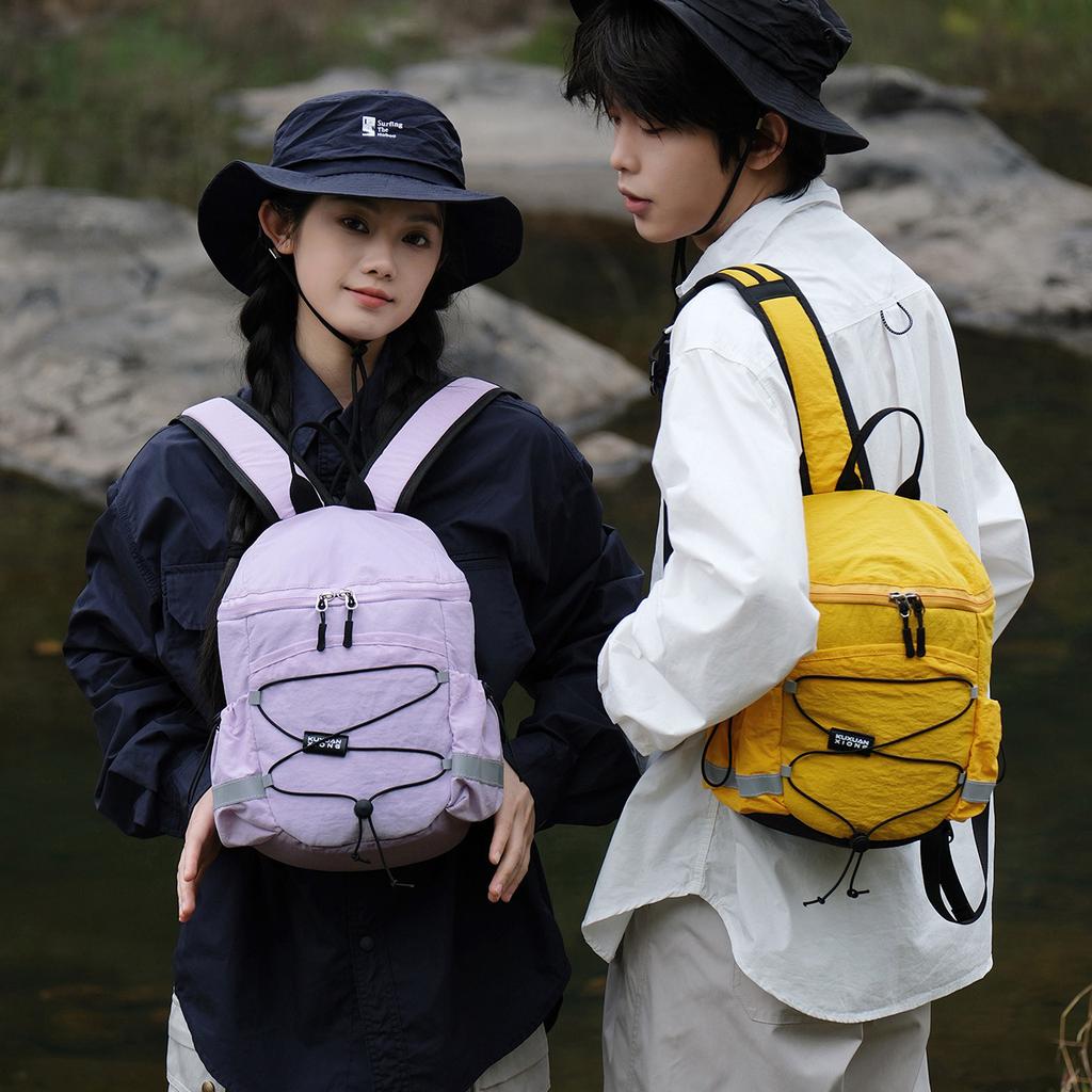 Schoolbag Vitality Fluorescent Outdoor Couple Backpack College Student Hiking Hobby Commuter Backpack